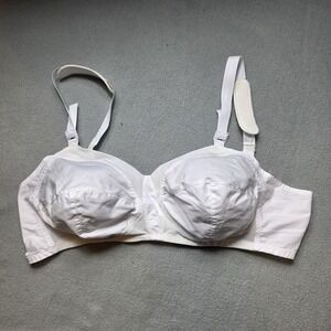 Exquisite Form Bra 42B White Minimizer Full Coverage Wireless Support Vintage